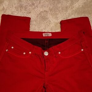 Aries Women's Vibrant Red Skinny Jeans